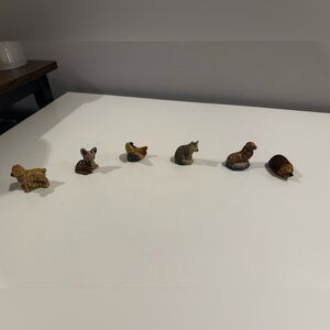 Vintage red rose tea Wade England whimsie figurines random lot of 6